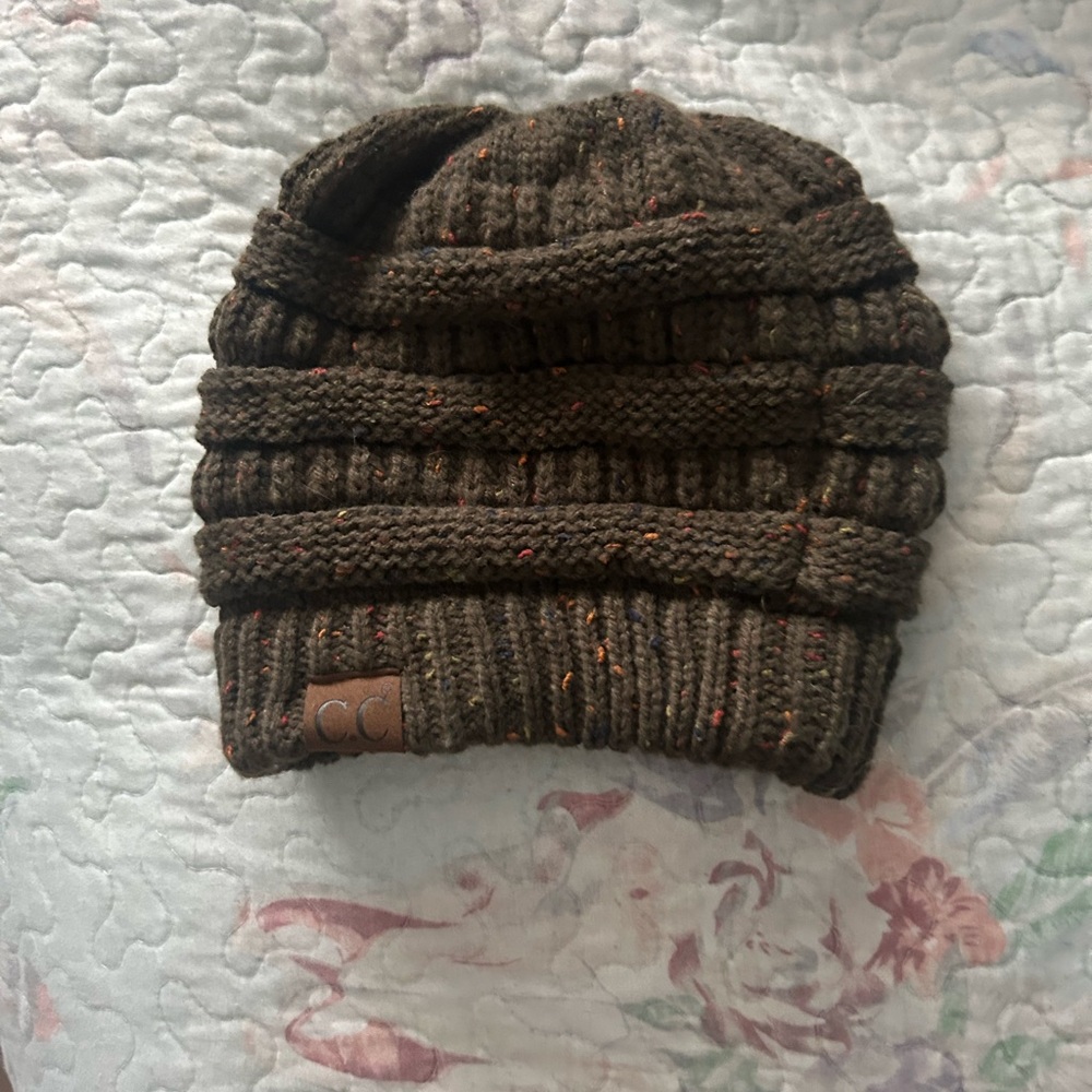 Chunky Knit Beanie with Logo Patch